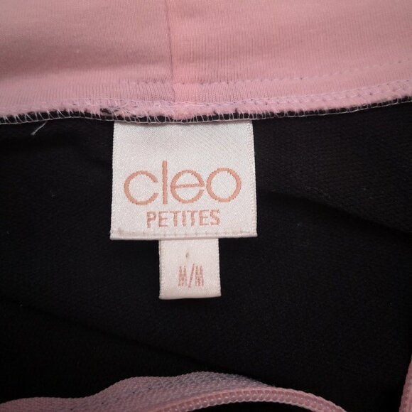 Cleo Petites Ladies Size Medium Black with Pink Accents Full Zip Hoodie - Picture 4 of 10